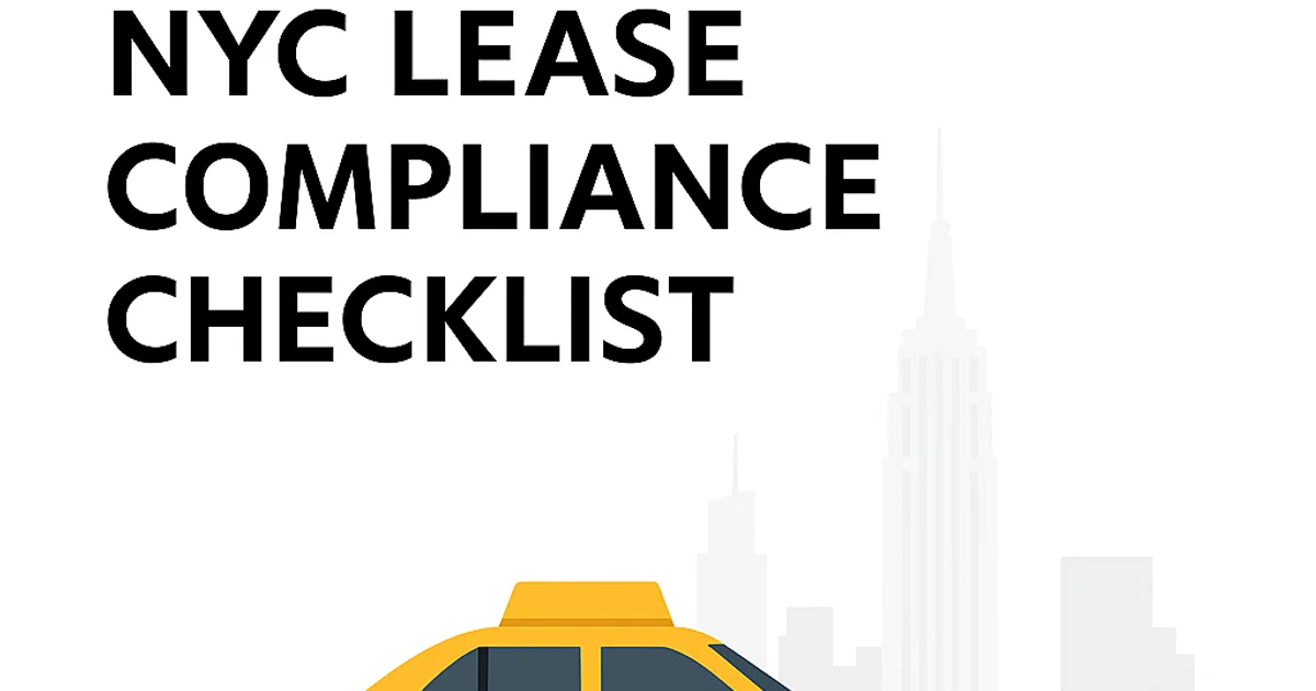 Complete NYC Lease Compliance Checklist for Landlords & Tenants